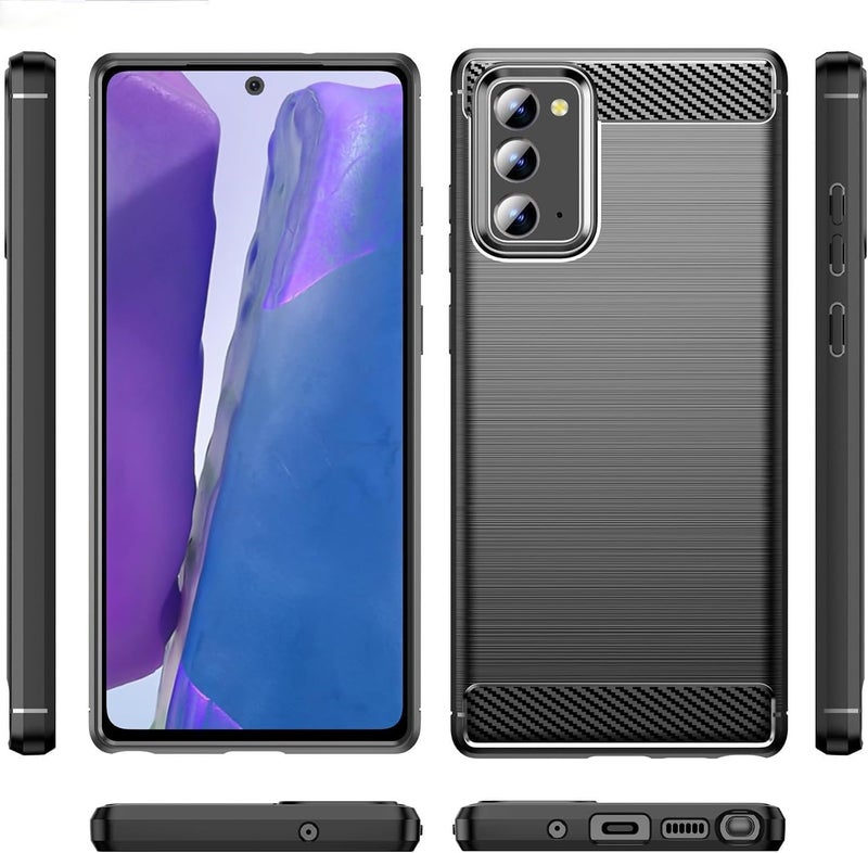 Aikcks for Samsung Galaxy Note 20 Ultra Phone case, Shockproof, Scratch Resistant Carbon Fiber Jacket, Soft TPU, for Galaxy Note 20 Ultra case (Black,) - Image 2